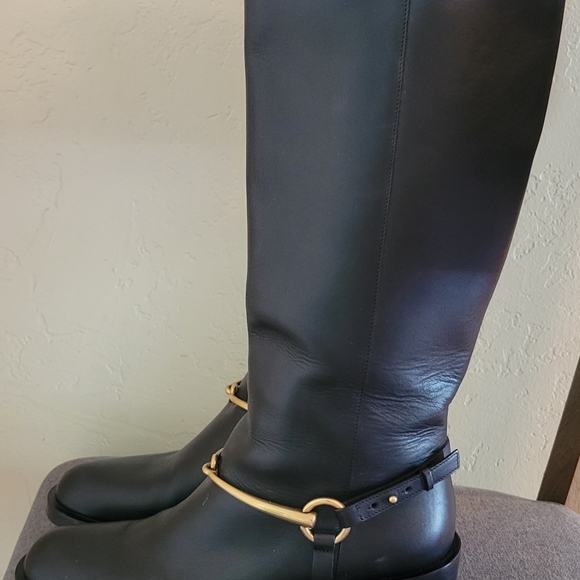 Gucci LIFFORD leather horsebit boots size 36 1/2, pull on - Picture 5 of 12